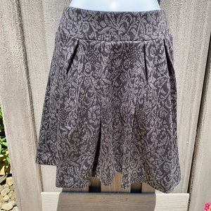 LOFT Petite Black/Charcoal Skirt Size OP